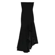 [Solace London] Solace London The Hani Asymmetric Dress 8 UK BLACK