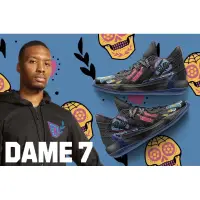 在飛比找蝦皮購物優惠-ADIDAS DAME 7 DOTD 黑 骷髏標誌 街頭風 