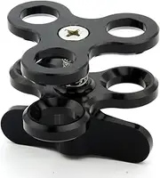 Three Hole Closed Butterfly Clip Dive Gear Fill Light Stand One Inch Sports Camera Photography Black Premium and Durable New Replacement Parts for GOPRO11/10