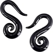 [Oyaface] 2 PCS Glass Ear Tapers Plugs 8G-2G Handmade Hanger Gauges Piercing Jewelry Set