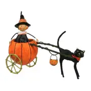 Lori Mitchell Halloween Collection Pipers Pumpkin Ride Figurine 20644