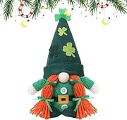 St Patrick's Day Decorations - with Shamrock Spring Gnomes Plush Decoration,Green Gnomes Decorations for Home, Cute Gnome Decorations for Table Decor