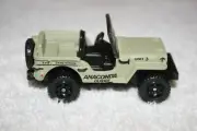 MATCHBOX 1948 JEEP WILLYS FLAT GREEN W/ ANACONDA GRAPHICS BLACK - OUT RIMS