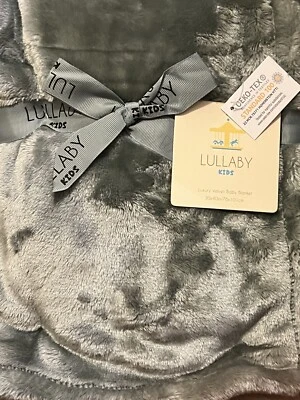 LULLABY All Purpose Blanket Solid Medium Gray Reversible Soft OEKO-TEX Warm