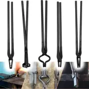 5Pcs Knife Making Tongs Set Blacksmith Bladesmith Tongs Tools Anvil Vise Forge
