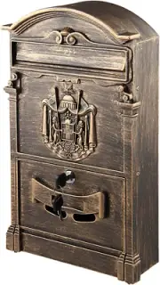 Mopam Wall Mount Locking Mailbox Vintage Lockable Metal Mailboxes Large Capacity
