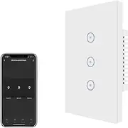 [Jinvoo] WiFi Light Switch, Smart Wall Light Switch, Alexa Light Switch with Timer, Compatible with Alexa Echo, APP Wireless Remote Control, Neutral Wire Required, SAA(3-Way)