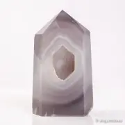 431g108mm Druzy Agate Geode Tower Point Natural Crystal Polished Quartz Healing