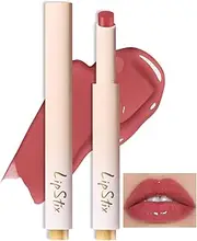 DAGEDA Jelly-like Lipstick, High Glossy Tinted Lip Balm,Mirror Finish Lip Makeup,Moisturizing Lip Plumper Gloss Click Tap Makeup Pen for Women Girl(Rose)