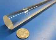 Acrylic Extruded Round Rod, Clear 1.500" (1 1/2") Dia x 6 Ft Length