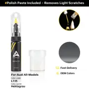 Touch Up Paint For Audi All Models L7J5 Heklagrau With Polish Paste