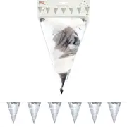 Metallic Silver Flag Banner 10m