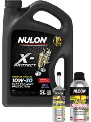 Nulon X-Protect 10W-30 Engine Oil 5L + Engine Treatment & Petrol Extreme Clean