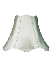[Oriel Lighting] EmpireShantung Floor Lamp Shade Large Pewter 50cm in Silver