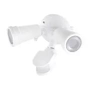 Brilliant 20W White Trooper LED DIY Twin Flood Light With Motion Sensor