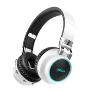 P60 Led Flashing Colorful bluetooth Headphone With Mic AUX TF Card Handsfree Call WHITE COLOR