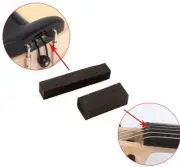 1set (2pcs) Ebony wood Violin Nut Violin Saddle 4/4 3/4 Size Violin Accessories