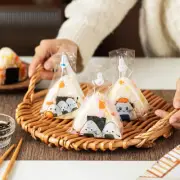 50pcs Lovely Cartoon For Triangle Rice Ball Disposable Packaging Bag Nori Onigir