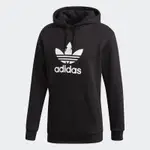 ［當日出貨］愛迪達長袖帽T黑色 專賣店購入 ADIDAS 三葉草 LOGO OVERSIZED 寬版帽T 正版