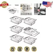 Versatile 6 Set Hotel Pans - Anti-Jam Stainless Steel Cookware for Catering