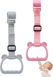 TonStyle Rings for Cribs, Pack of 2 Adjustable Rings Baby Hand Rings Handle Removable Hand Rings for Baby Toddler for Leg Exercise, Stand Up Exercise in Cots Travel Cots