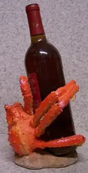 Wine Bottle Holder and/or Decorative Sculpture Ocean Crab NEW