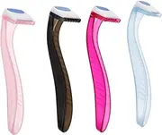PACKOVE 4pcs Compact Hair Removal Tool for Women Manual Epilator and Trimmer Reusable Blades for Facial Underarm Leg Grooming Travel Friendly Precision Shaver