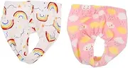 HOMOBABE 2pcs Absorbent Toddler Training Pants F Soft and Machine Washable Training Pants for Sensitive Skin Toddlers with Waterproof Protection