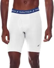 [Nautica] Men's Performance Compression Base Layer Solid Athletic Bike Shorts