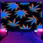 Psychedelic Hippie Wall Art Blacklight Poster UV Reactive Tapestry Wall Hanging