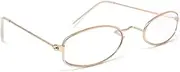 Skeleteen Old Man Costume Glasses - Gold Oval Granny Dress Up Eyeglasses - 1 Pair