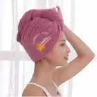 Coral Velvet Hair Towel Wrap Dry Hair Hair Turban Fashion Shower Cap Women