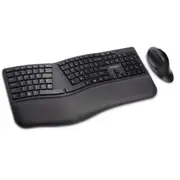 Kensington Pro Fit K75406US Ergonomic Wireless Keyboard & Mouse Combo - Black [K75406US]