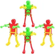 UPKOCH 4pcs Clockwork Dancing Robots Wind Up for Adults Engaging Parent Play Enhances Creativity Social Skills Battery Fun Random Color