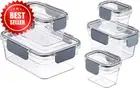 Tritan 10pc Food Storage Containers with Lids Locking Clear BPA-Free Set