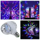 E27 Disco Stage RGB LED Lights Crystal Ball Bulb Two-Head Rotating Party Lamp US
