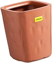 yuksok Open Top Trash Can Wastebasket Without Lid Compact Square Stylish Garbage Bin 10L for Living Bathroom Bedroom Kitchen Sunroom, Orange