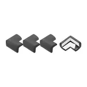 Corner Guards Edge Protectors, 4Pack Foam Bumper L Shape, 55mm, Black
