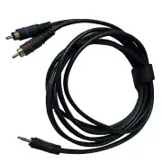 8ft 3.5mm Aux to 2 RCA Adapter Audio Cable for Stereo PA Speaker System Connect