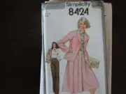 Uncut Vintage Simplicity SEWING Pattern Jacket Skirt Blouse