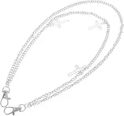 [COSMEVIVI] 1pc Tassel Chain Body Chains Belt Chain Necklace Chains Jewelry Friend Cosplay Chain Wallets Trousers Chain for Adults Body Chains for Women Chain Belt Iron Silver