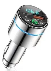 FM Transmitter for Car Bluetooth 5.3 [ All-Metal ] PD 30W & QC3.0 18W Fast Car C