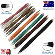 DOUBLE WAY EYEBROW TWEEZER PLUCKER PULLER TWEEZERS SLANT/POINTED TIP HAIR REMOVE