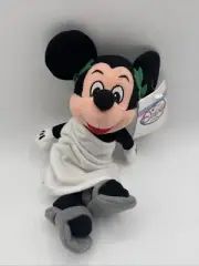 Mickey Mouse Plush Toga Party Mickey Mouse Bean Bag Disney Beanie Plush NWT DB