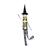 Halloween LED Flashing Light Scary Hanging Ghost Skeleton Halloween Costume Party Dress Up Glowing Skull Hat Lamp Horror Props