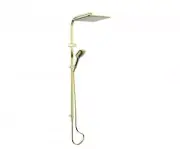 New Bathroom Twin Rail Shower Airflo Brushed Brass Greens Tapware Skyla 18690BB