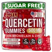 JOYLI Quercetin Gummies - Quercetin with Bromelain Zinc Vitamin C & Vitamin D...