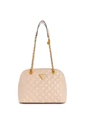 GUESS Women's Light Beige Giully Dome Satchel Bag