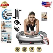 Vibration Plate Exercise Machine with Pilates Bar & Resistance Bands for Home...