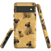 For Google Pixel 6 Case, Shielding Back Cover,Pug Dog